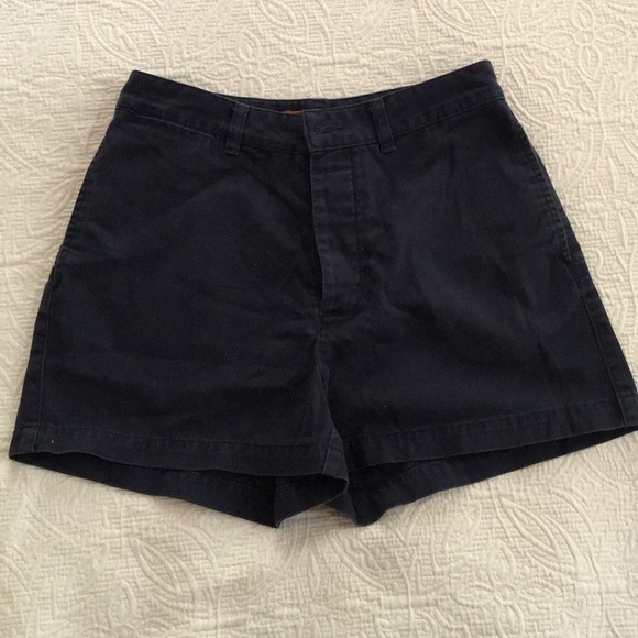 Navy Blue Khaki Shorts - Picture 1 of 3
